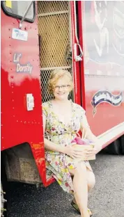  ?? PHOTOS: ELIZABETH COOPER ?? Instead of selling the expected gourmet food, Purlin’ J’s Roving Yarn Company retail truck sells yarn and other fibre parapherna­lia. Owner-operator Joan Sharpe will debut the truck at the Wolfe Island Music Festival on Saturday.