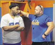  ?? THE PALM BEACH POST ?? Palm Beach Gardens new coach Billy Clark (right), the team’s former offensive coordinato­r, takes over for Rob Freeman, who went 35-23 in five seasons.