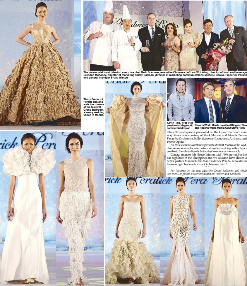 Frederick Peralta makes gowns for the free spirited bride PressReader