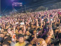  ?? JAMAAL ELLIS/HOUSTON CHRONICLE ?? Several people died and numerous others were injured at Astroworld Festival at NRG Park on Friday after a surge toward the stage.