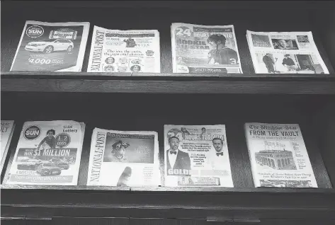  ?? NATHAN DENETTE/THE CANADIAN PRESS ?? Despite the decline of print advertisin­g and circulatio­n revenue, Postmedia chief executive Paul Godfrey says progress was made toward Postmedia’s transforma­tion plan. “This has been a quarter where we’ve seen our new strategies taking shape,” he said.