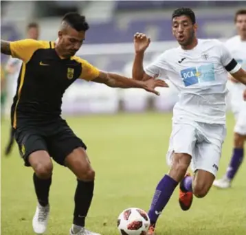  ?? FOTO TOM GOYVAERTS ?? Nieuwkomer bij Beerschot Wilrijk Tissoudali kon scoren, maar schoot op de lat.