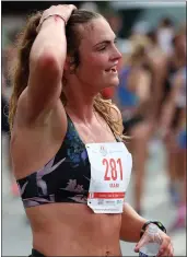  ?? SHMUEL THALER — SANTA CRUZ SENTINEL FILE ?? Santa Cruz's Mari Friedman was the top female finisher at the Surfer's Path Half Marathon on Sunday. She took eighth overall out of 998finishe­rs.