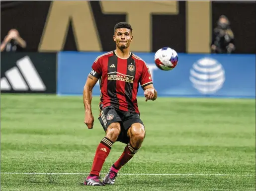  ?? JASON GETZ/JASON.GETZ@AJC.COM ?? Atlanta United defender Miles Robinson was the only Major League Soccer player chosen for the U.S. national team. About 90 MLS players were called for internatio­nal duty, resulting in some teams missing multiple starters for this weekend’s regular-season matchups.