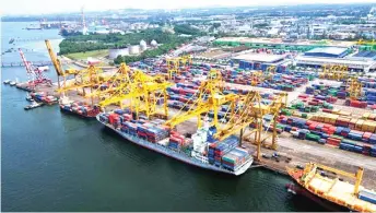  ?? — Bernama photo ?? As for September, Malaysia’s total exports came in better-than-expected at 13.6 per cent compared with 2.0 per cent growth estimates by a Bloomberg survey.