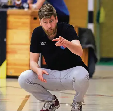  ??  ?? Ein engagierte­r Coach, der nun seine Hallenverw­eis-Premiere erlebte: Jonas Jönke.