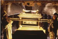  ?? ?? Above, the Ark of the Covenant as depicted in Indiana Jones and the Raiders of the Lost Ark; right, aviator Amelia Earhart