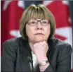  ?? Canadian Press file photo ?? Anne McLellan, then leader of the federal task force on marijuana, listens to a question during a news conference Dec. 13, 2016, in Ottawa.