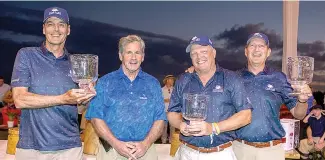  ?? FE ?? John Bachich, Bob Kheel, Joseph y Robert Bachich ganadores del torneo Pro-Am.