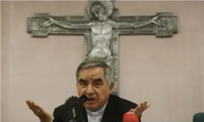  ?? Photograph: Gregorio Borgia/AP ?? Cardinal Angelo Becciu was sacked as head of the Vatican’s saint-making office by the pope last September after reports of financial misdeeds.