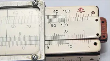  ?? ?? Vintage slide rules deserve to be hailed as marvels of multiplica­tion and division, says Craigie fan Kenneth Miln. Read his thoughts in the top left-hand column of today’s page.
