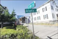  ?? Matthew Brown / Hearst Connecticu­t Media ?? Lipton Place, seen here on Friday, is one of several streets in Stamford’s South End on a list to be fixed. City representa­tives are asking about progress on the paving list, which streets will be next and how that is decided. At a recent meeting, Rep. Terry Adams, D3, asked city officials about Lipton Place, Stone Street and others that need work in his district.