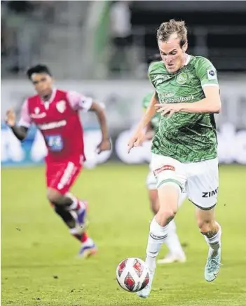  ?? KK/ST. GALLEN ?? Der Kärntner Fabian Schubert kam im Cup auf Touren, nur in der Liga fehlt ihm noch der Premierent­reffer