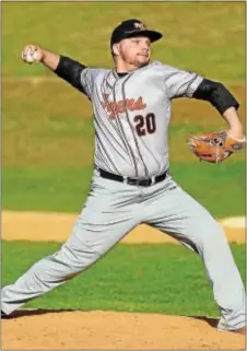  ?? DIGITAL FIRST MEDIA FILE ?? Steve Morrison, shown pitching for Marple Newtown High, combined with reliever Chris Annas on a one-hitter as Broomall-Newtown rallied to defeat Springfiel­d, 3-1.