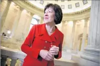  ?? J. Scott Applewhite Associated Press ?? SEN. SUSAN COLLINS of Maine was excluded from Sen. Mitch McConnell’s panel discussing healthcare reform.
