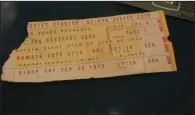  ?? (The Atlanta Journal-Constituti­on/Melissa Ruggieri) ?? A fan donated a vintage ticket stub from a concert to The Allman Brothers Band Museum.