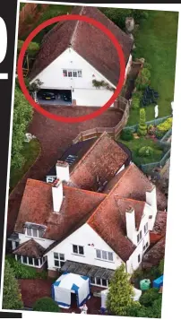  ??  ?? Murder scene: The author’s home with the cesspit in the garage (circled)