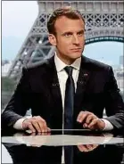  ??  ?? Emmanuel Macron dimanche soir.