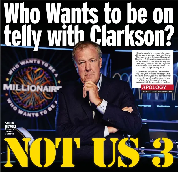  ?? ?? SHOW REVOLT Presenter Jeremy Clarkson