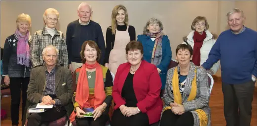  ??  ?? Celebratin­g Seachtain na Gaeilge in the Brandon House Hotel with, front, Irene Flanagan, organiser, and Áine Ní Fhiannusa, guest speaker.