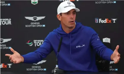  ?? ?? Billy Horschel at a press conference before the Scottish Open. Photograph: Kevin C Cox/Getty Images