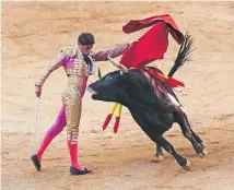  ?? Picture / AP ?? Bullfighti­ng is classified as part of Spain’s heritage, according to the country’s Constituti­onal Court.