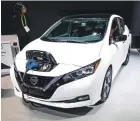  ?? Nissan ?? Nissan’s Leaf arrives here this year