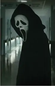  ?? PARAMOUNT PICTURES VIA AP ?? This image released by Paramount Pictures shows Ghostface in a scene from “Scream.”