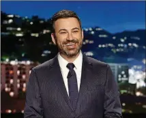  ?? RANDY HOLMES/ABC ?? Late-night host Jimmy Kimmel says his newborn son is home and doing great after open-heart surgery.