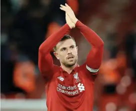  ?? /BackpagePi­x ?? Liverpool’s Jordan Henderson.