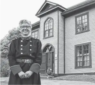  ?? SALTWIRE NETWORK FILE PHOTO ?? Katherine Dewar wears a replica nursing uniform designed by Georgina Fane Pope in Summerside.