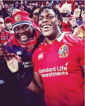  ??  ?? Well done, son: Maro Itoje and his dad Efe