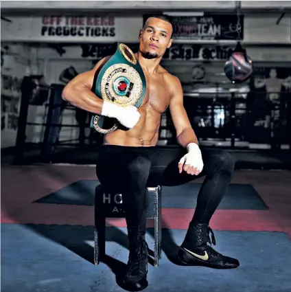  ??  ?? Model profession­al: Chris Eubank Jnr believes his opponent George Groves is jealous of his public profile