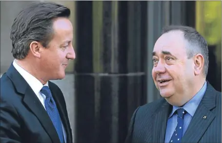  ?? Pictures: PA. ?? Prime Minister David Cameron, left, and Scotland’s First Minister Alex Salmond.