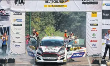  ??  ?? PROMESA. Nil Solans conquistó en Alemania el Mundial de WRC3 y está cerca de ganar también el Júnior.