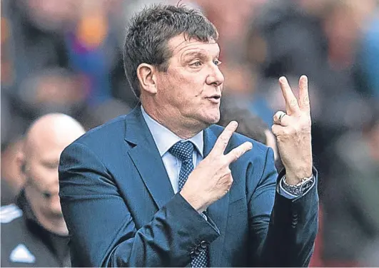  ?? Picture: SNS Group. ?? Tommy Wright: believes finishing fourth would be ‘like winning the title’ for St Johnstone.