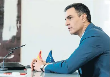  ?? BORJA PUIG DE LA BELLACASA / EFE ?? El president del Govern espanyol, Pedro Sánchez