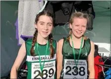  ?? ?? Megan Mullally and Annabelle Mckenzie with their medals from the Ulster Age Group Championsh­ips.