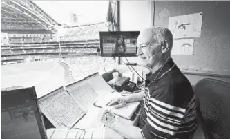  ?? NATHAN DENETTE THE CANADIAN PRESS ?? Toronto Blue Jays broadcaste­r Jerry Howarth announced his retirement Tuesday after 36 years of calling Blue Jays games.