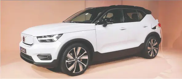  ?? ANDREW McCREDIE/DRIVING ?? The 2021 Volvo XC40 Recharge is a pleasing platform for the company’s first foray into the all-electric vehicle sphere. The car arrives in Canada next year.