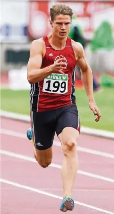  ?? FOTOS (4): IMAGO ?? Sprinter Daniel Hoffmann brachte als Schlussläu­fer der deutschen 4x100-MeterStaff­el den Sieg ins Ziel.