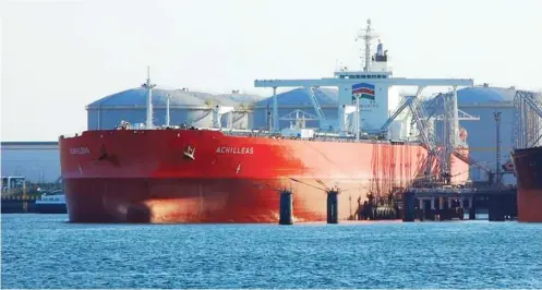  ??  ?? ACHILLEAS- one of the vessels whose ban was lifted by NNPC.credit:marinetraf­fic.com