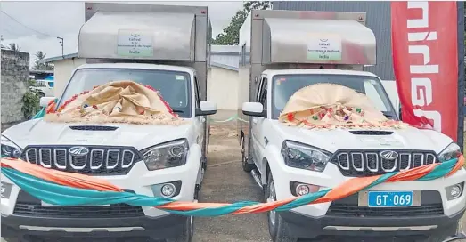  ?? Picture: SUPPLIED ?? As per request from the Fijian Ministry of Agricultur­e & Waterways, the Government of India (GoI) gifted two custom-made Mobile Soil Testing laboratori­es to the Fijian Government under the GoI’s developmen­t partnershi­p (Grant-in-Aid) Assistance.
