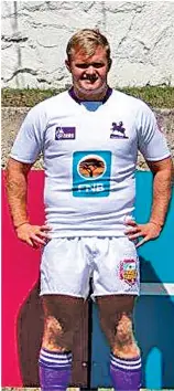  ??  ?? RUGGER PRIDE: Jonathan Braans is looking forward to leading the Rhodes rugby team in the Varsity Shield competitio­n