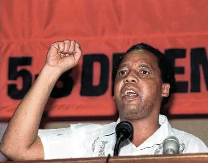  ?? Picture: Reuters ?? Chris Hani, though commander of Umkhonto we Sizwe, believed in a citizens’government.