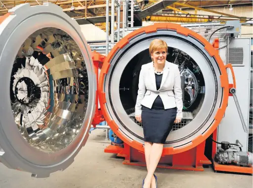  ??  ?? Renfrew visit
First Minister Nicola Sturgeon at Doosan Babcock