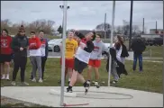  ?? ?? Preston Waldruff is shown competing for the Shelby track and field team.
Submitted photo