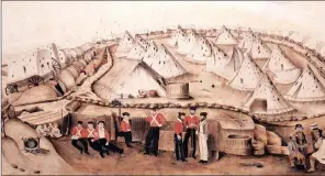  ?? PICTURES: UDO AVERWEG ?? ARTIST’S IMPRESSION: The British camp at Port Natal, in 1842.