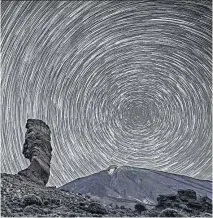  ?? ?? ● Time lapse pic of stars over Mount Teide