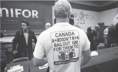  ?? COLE BURSTON / BLOOMBERG ?? Many remember that the closure of the Oshawa GM plant comes less than a decade after the Canadian operations of GM and Chrysler were bailed out with $14 billion in federal and provincial money, Andrew Coyne writes.